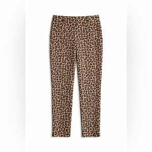 J.Crew Leopard / Jaguar Print Stretch City Fit Pants Size 12 Ankle Length Cougar